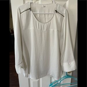 Maurices Satin white blouse